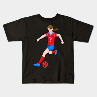 GIRL SOCCER PLAYER Kids T-Shirt